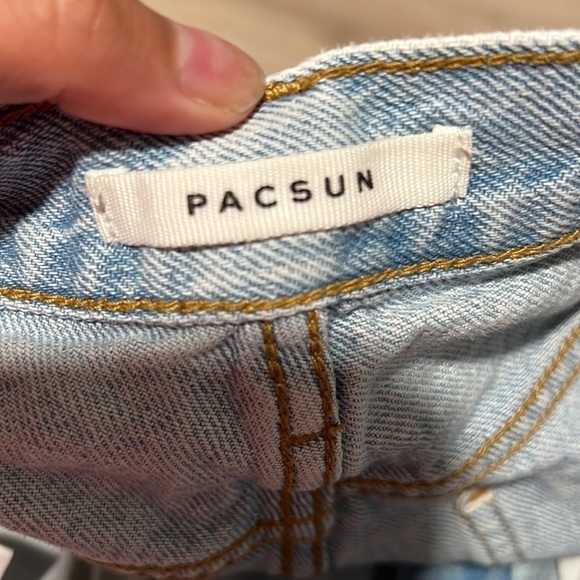 Pacsun light wash dad jeans high waisted ripped - Picture 4 of 5